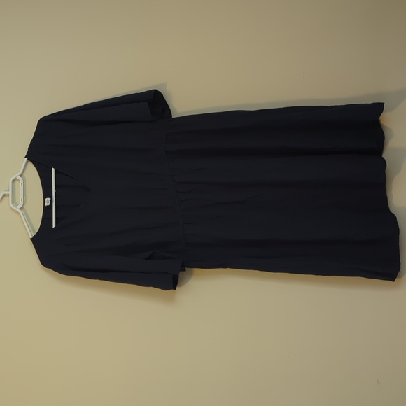 Waist Defined Dark Blue Shirt Dress - Picture 1 of 4
